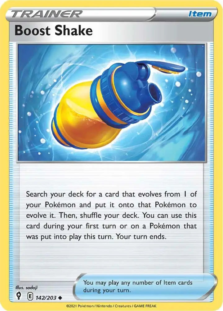 Boost Shake (142/203) [Sword & Shield: Evolving Skies] - Pokemon Single