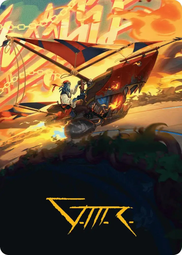 Boosted Sloop Art Card (Gold-Stamped Signature) [Aetherdrift Art Series] - MTG Single