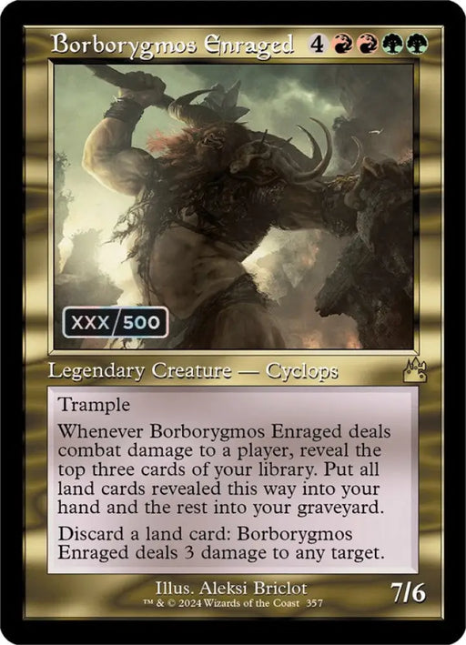 Borborygmos Enraged (Retro) (Serialized) [Ravnica Remastered] - MTG Single