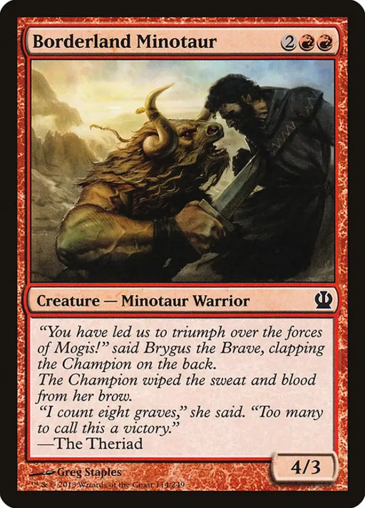Borderland Minotaur [Theros] - MTG Single