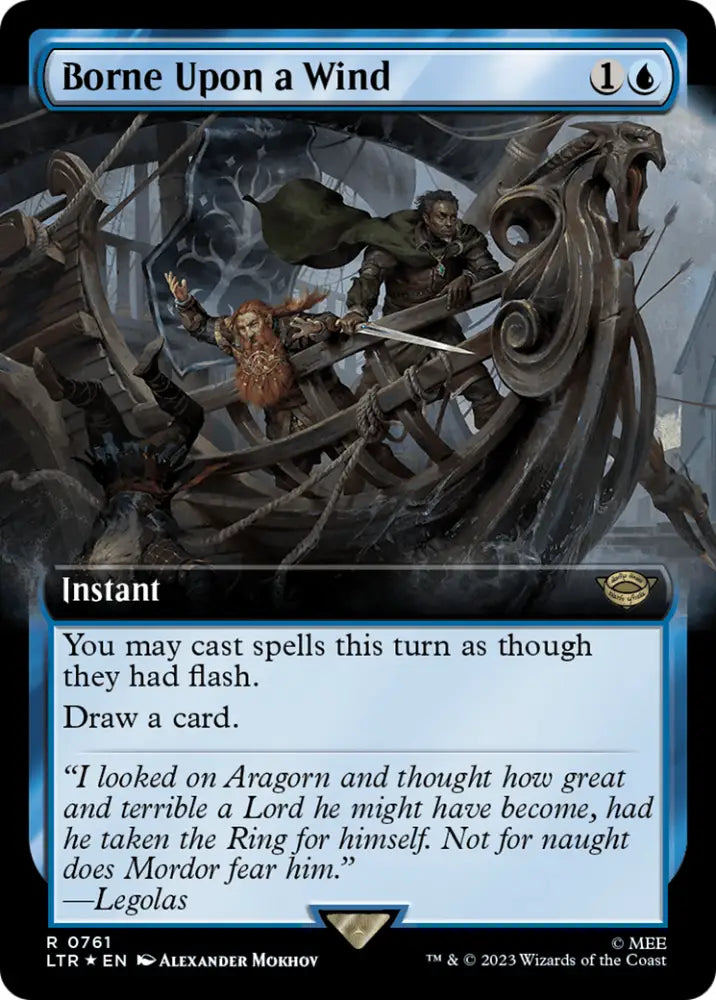 Borne Upon a Wind (Extended Art) (Surge Foil) [The Lord of the Rings: Tales of Middle-Earth] - MTG Single