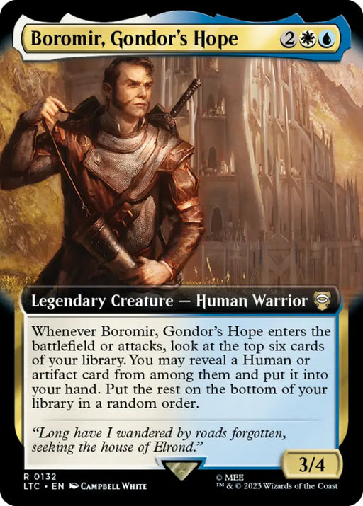 Boromir Gondor’s Hope (Extended Art) [The Lord of the Rings: Tales of Middle-Earth Commander] - MTG Single