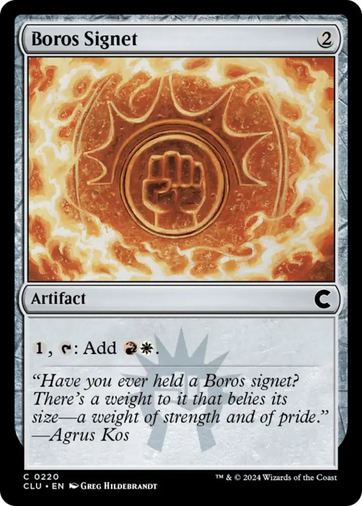 Boros Signet [Ravnica: Clue Edition] - MTG Single