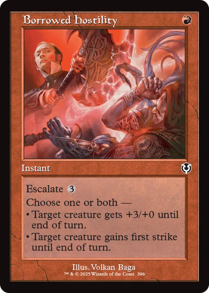Borrowed Hostility (Retro Frame) [Innistrad Remastered] - MTG Single