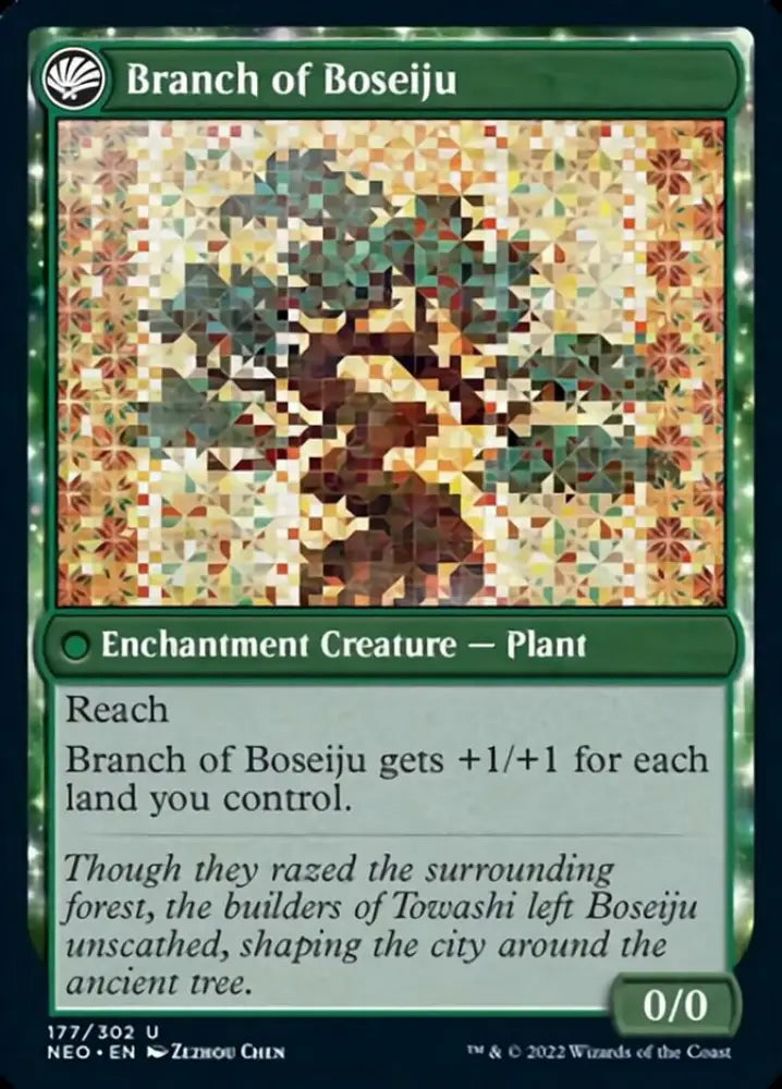 Boseiju Reaches Skyward // Branch of Boseiju [Kamigawa: Neon Dynasty] - MTG Single