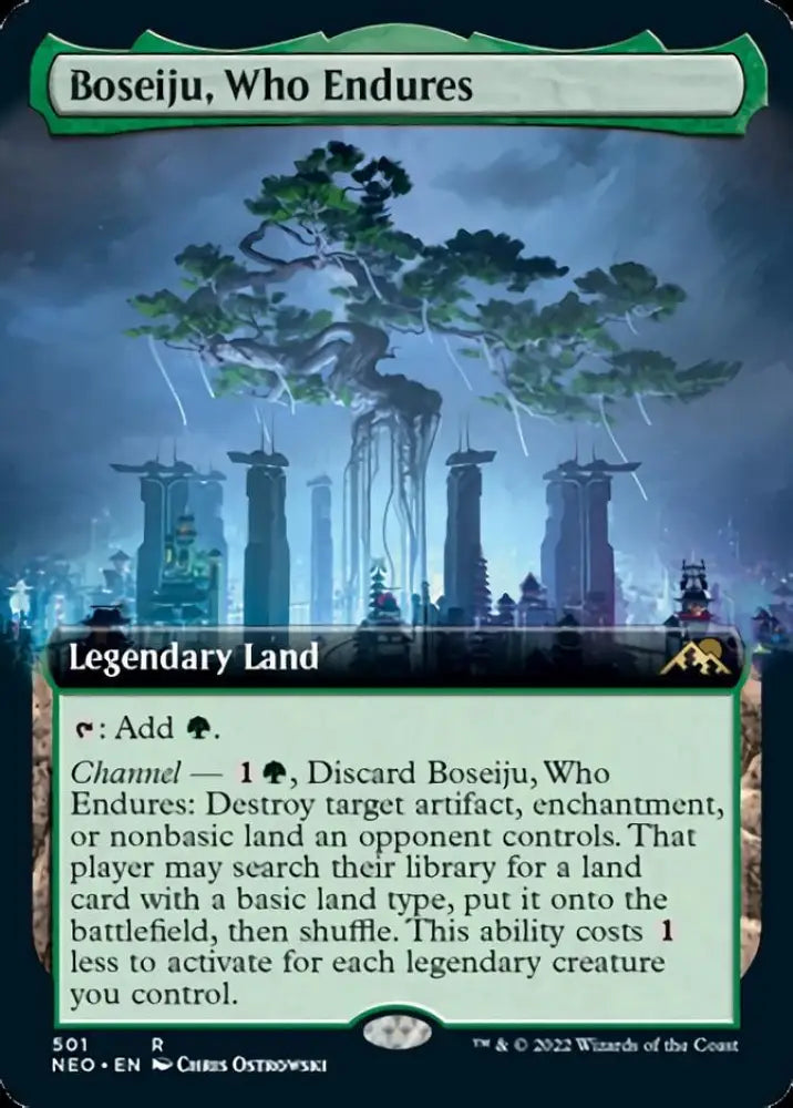 Boseiju Who Endures (Extended Art) [Kamigawa: Neon Dynasty] - MTG Single