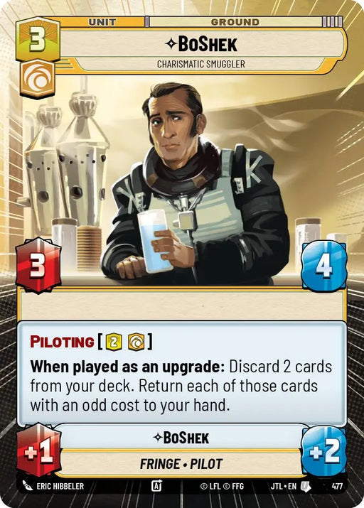 BoShek - Charismatic Smuggler (Hyperspace) (477) [Jump to Lightspeed] - Star Wars: Unlimited Single