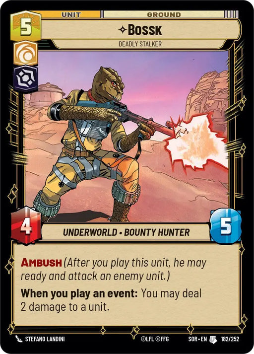 Bossk - Deadly Stalker (182/252) [Spark of Rebellion] - Star Wars: Unlimited Single