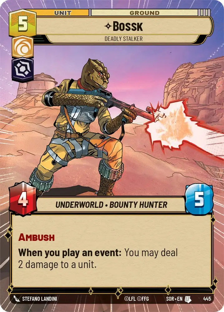 Bossk - Deadly Stalker (Hyperspace) (445) [Spark of Rebellion] - Star Wars: Unlimited Single