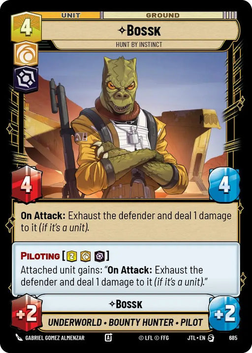 Bossk - Hunt By Instinct (Foil) (685) [Jump to Lightspeed] - Star Wars: Unlimited Single