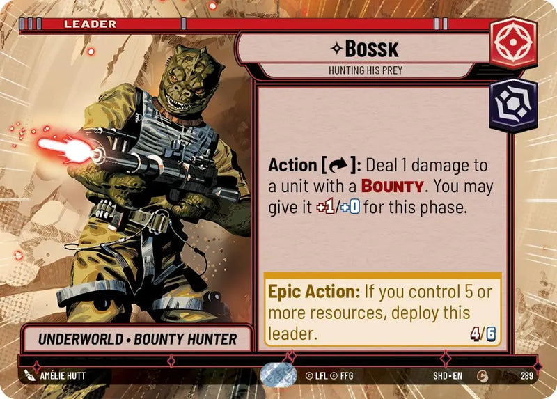 Bossk - Hunting His Prey (Hyperspace) (289) [Shadows of the Galaxy] - Star Wars: Unlimited Single