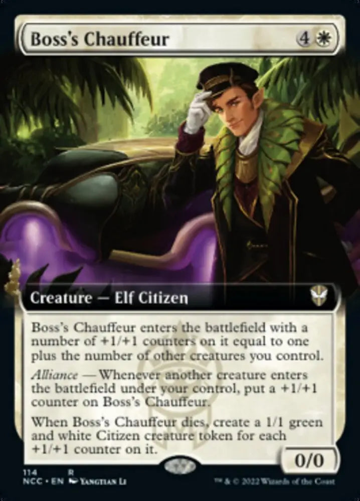 Boss’s Chauffeur (Extended Art) [Streets of New Capenna Commander] - MTG Single