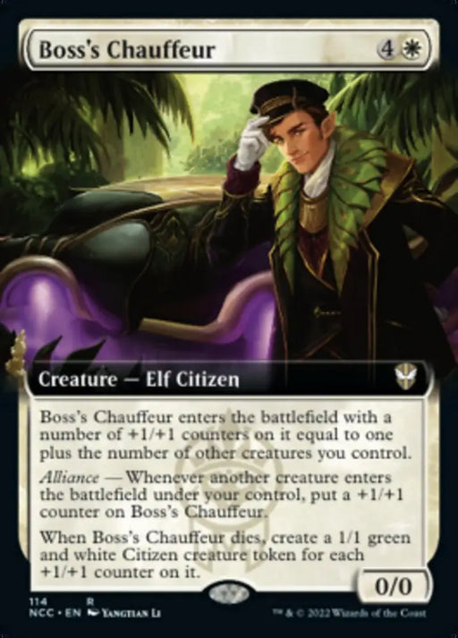 Boss’s Chauffeur (Extended Art) [Streets of New Capenna Commander] - MTG Single