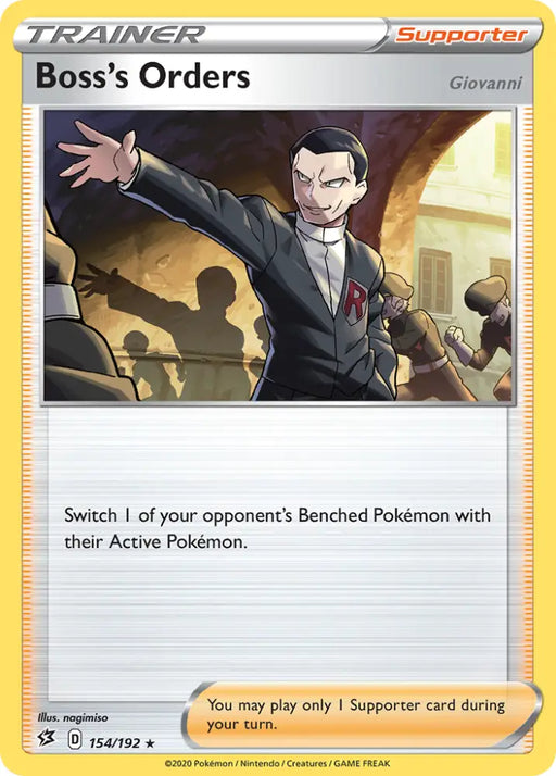 Boss’s Orders (154/192) (Giovanni) [Sword & Shield: Rebel Clash] - Pokemon Single