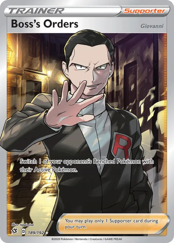 Boss’s Orders (189/192) (Giovanni) [Sword & Shield: Rebel Clash] - Pokemon Single