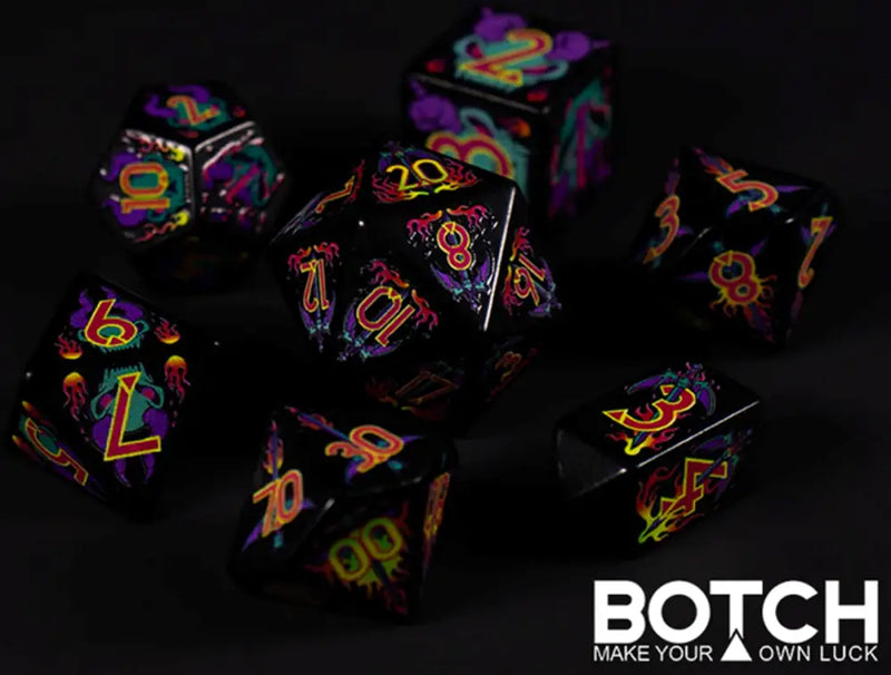 Botch Dice: 7-Die RPG Set - Infernal Might - Role Playing Game