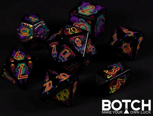 Botch Dice: 7-Die RPG Set - Infernal Might - Role Playing Game