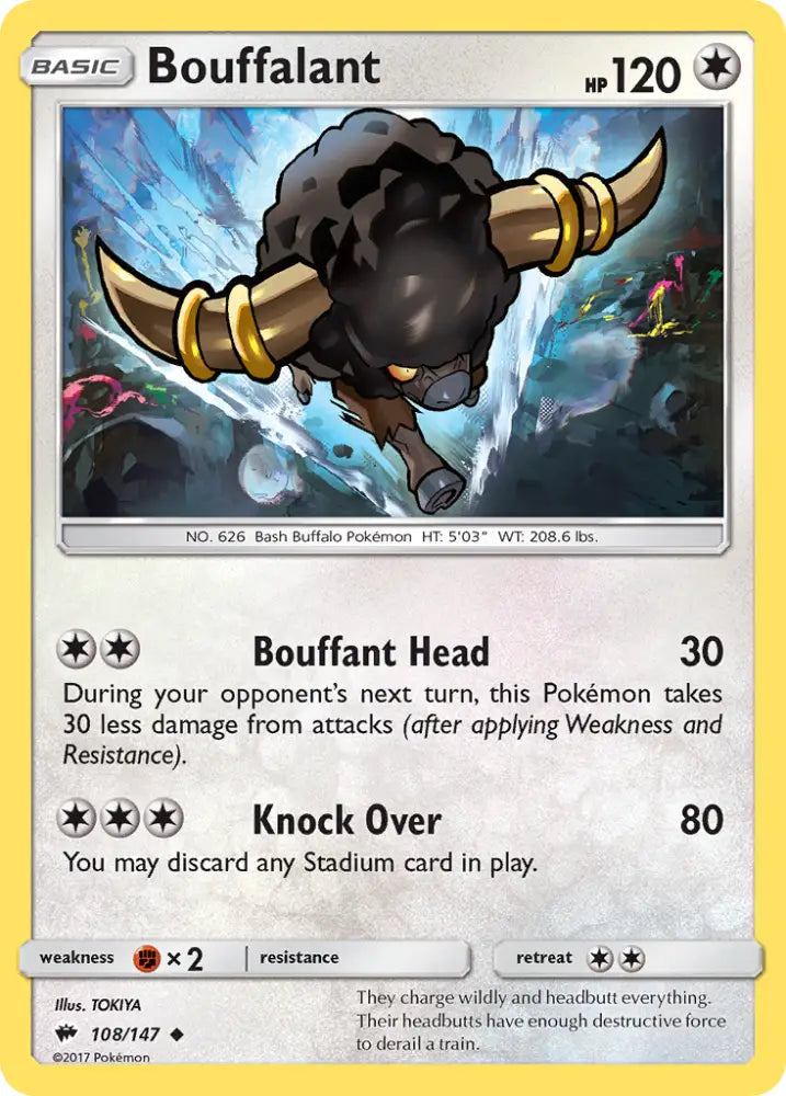 Bouffalant (108/147) [Sun & Moon: Burning Shadows] - Pokemon Single