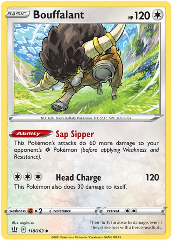 Bouffalant (118/163) [Sword & Shield: Battle Styles] - Pokemon Single
