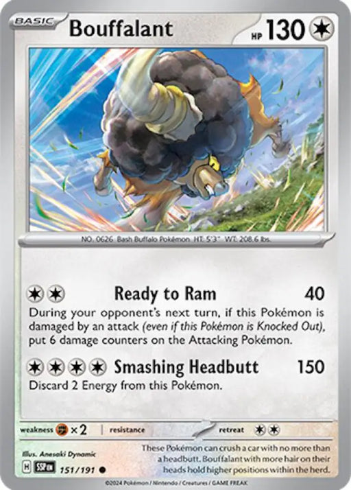 Bouffalant (151/191) [Scarlet & Violet: Surging Sparks] - Pokemon Single