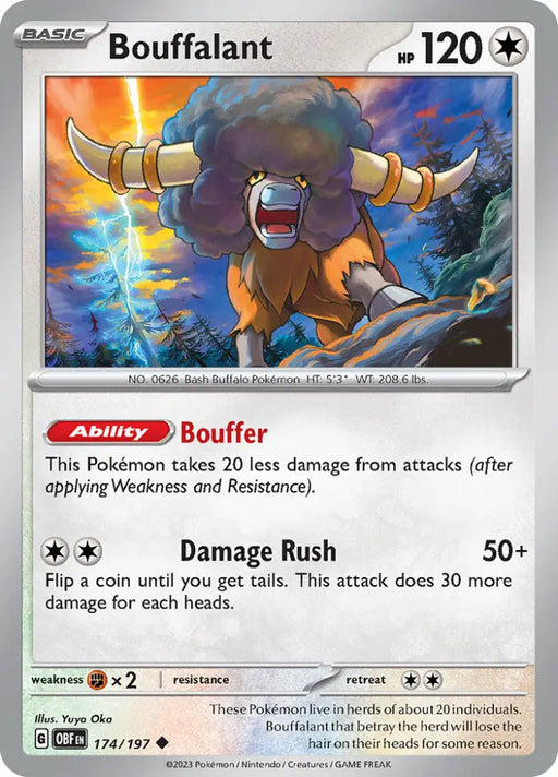 Bouffalant (174/197) [Scarlet & Violet: Obsidian Flames] - Pokemon Single