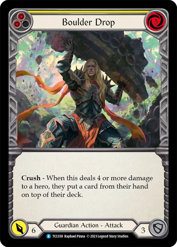 Boulder Drop (Yellow) [Round the Table: TCC x LSS] - Flesh And Blood Single