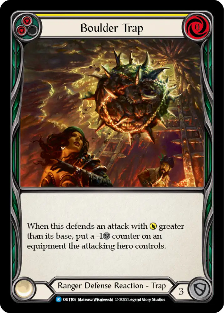 Boulder Trap (Yellow) [Outsiders] Rainbow Foil - Flesh And Blood Single