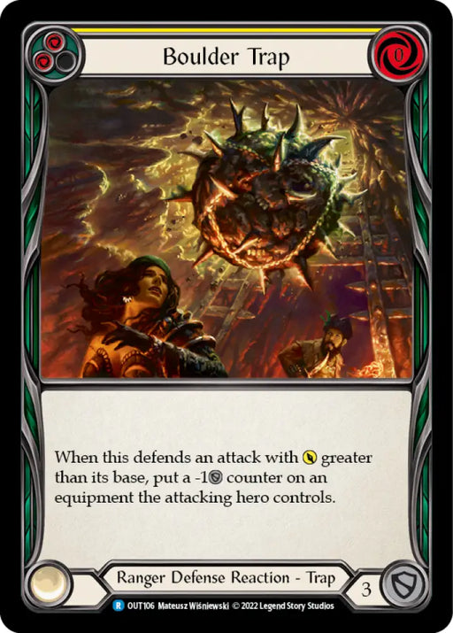 Boulder Trap (Yellow) [Outsiders] Rainbow Foil - Flesh And Blood Single