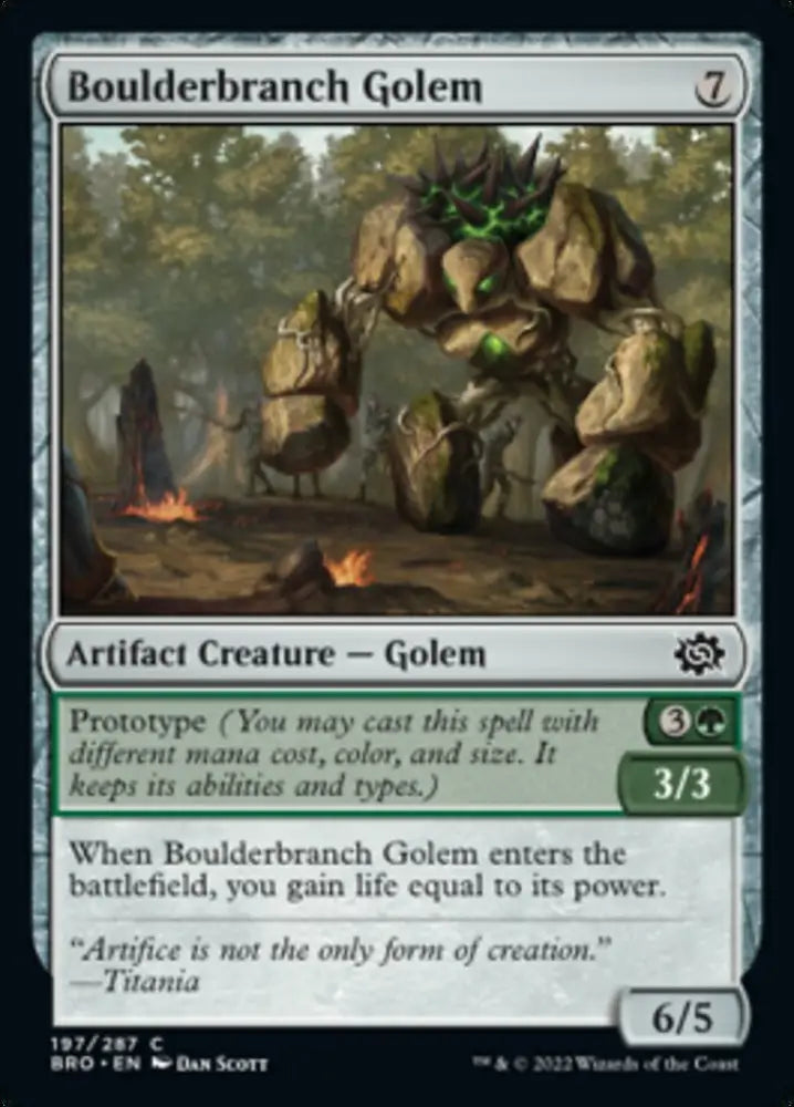 Boulderbranch Golem [The Brothers’ War] - MTG Single