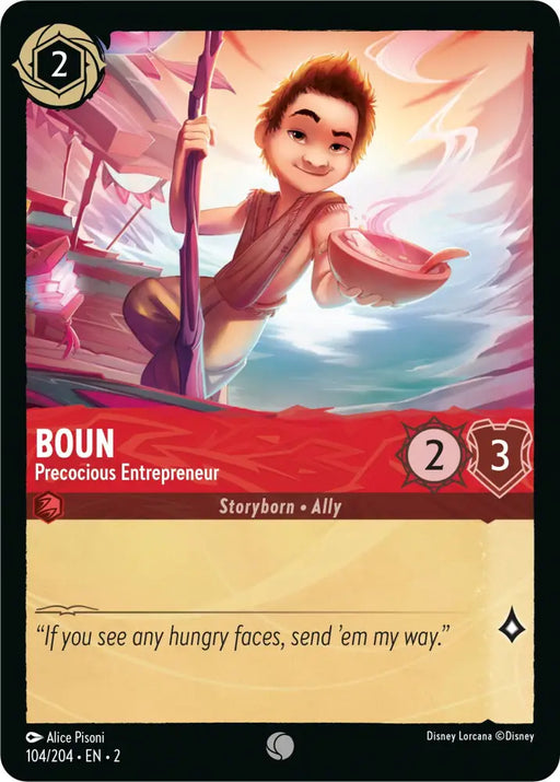 Boun - Precocious Entrepreneur (104/204) [Rise of the Floodborn] - Lorcana Single