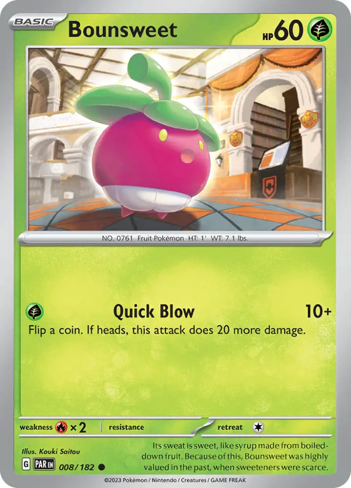 Bounsweet (008/182) [Scarlet & Violet: Paradox Rift] - Pokemon Single