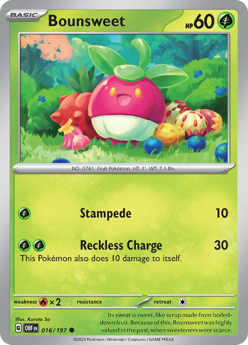 Bounsweet (016/197) [Scarlet & Violet: Obsidian Flames] - Pokemon Single