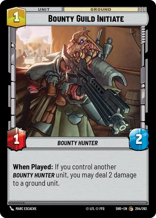 Bounty Guild Initiate (254/262) [Shadows of the Galaxy] - Star Wars: Unlimited Single