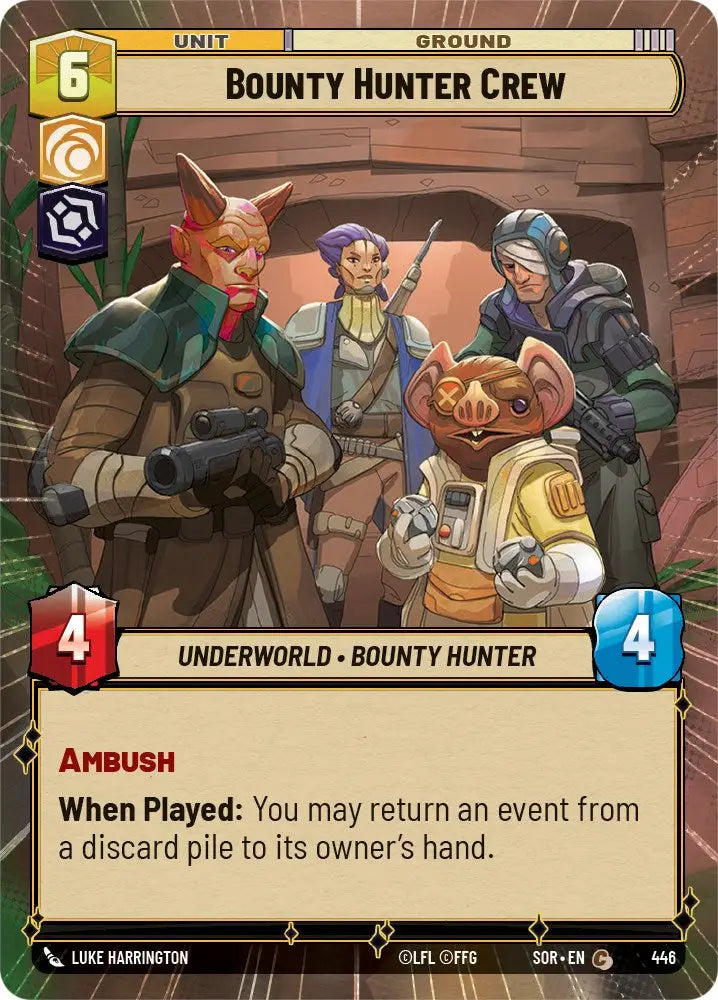 Bounty Hunter Crew (Hyperspace) (446) [Spark of Rebellion] - Star Wars: Unlimited Single