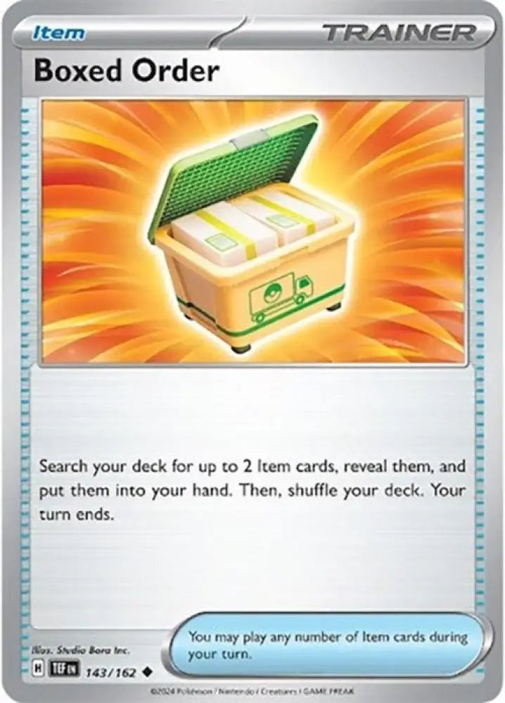 Boxed Order (143/162) [Scarlet & Violet: Temporal Forces] - Pokemon Single