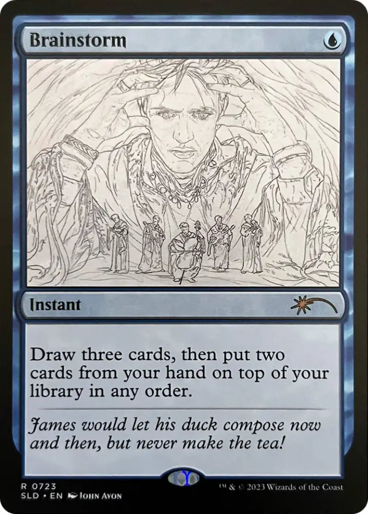 Brainstorm (0723) (Sketch Showcase) [Secret Lair Drop Series] - MTG Single