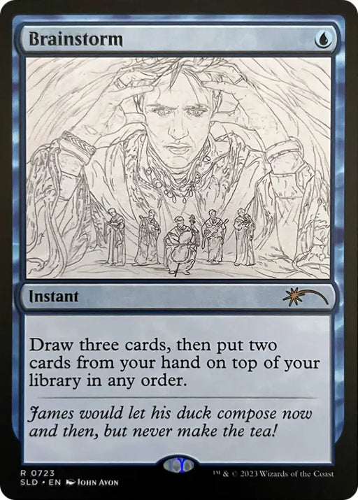 Brainstorm (0723) (Sketch Showcase) [Secret Lair Drop Series] - MTG Single