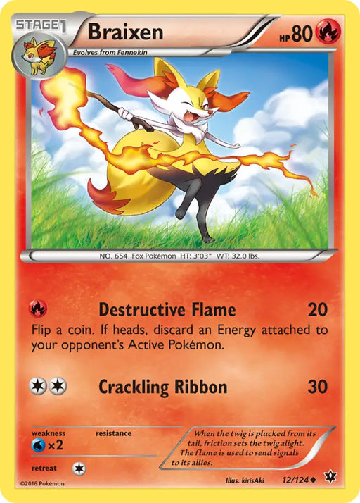 Braixen (12/124) [XY: Fates Collide] - Pokemon Single