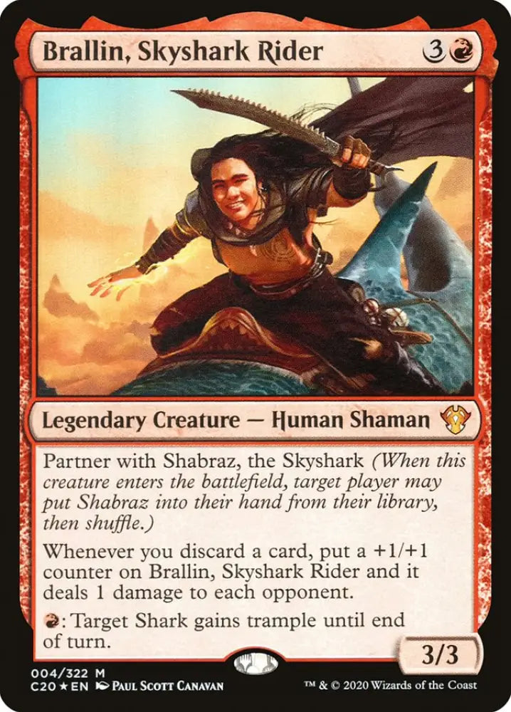 Brallin Skyshark Rider [Commander 2020] - MTG Single