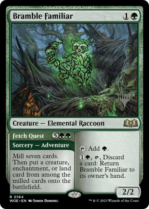 Bramble Familiar // Fetch Quest (Promo Pack) [Wilds of Eldraine Promos] - MTG Single