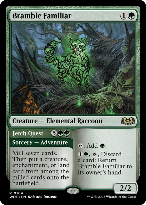 Bramble Familiar // Fetch Quest [Wilds of Eldraine] - MTG Single