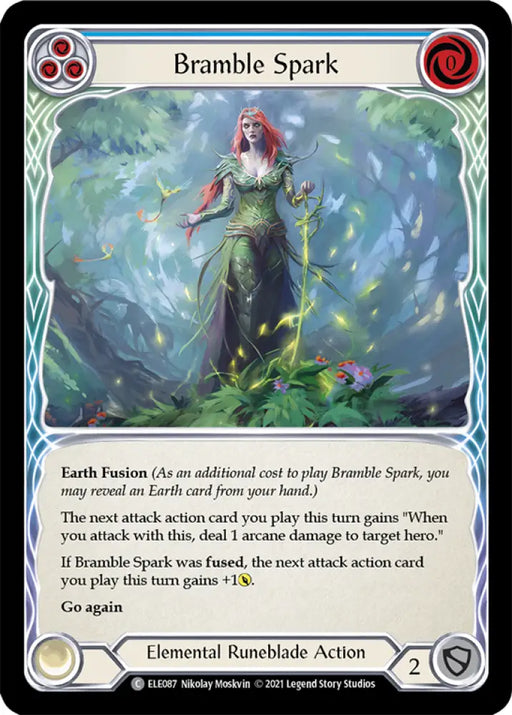 Bramble Spark (Blue) [Tales of Aria 1st Edition] 1st Edition Rainbow Foil - Flesh And Blood Single
