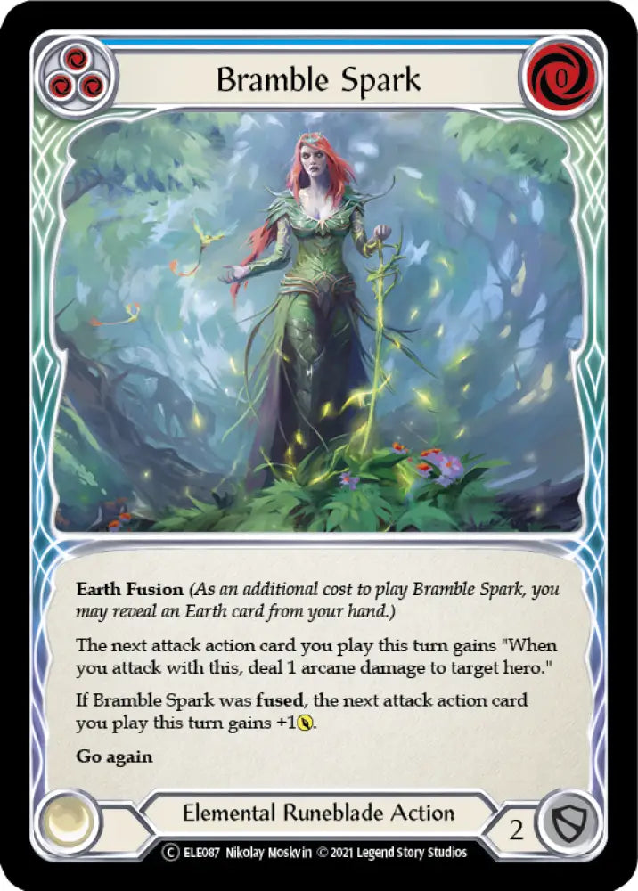 Bramble Spark (Blue) [Tales of Aria Unlimited] Unlimited Rainbow Foil - Flesh And Blood Single