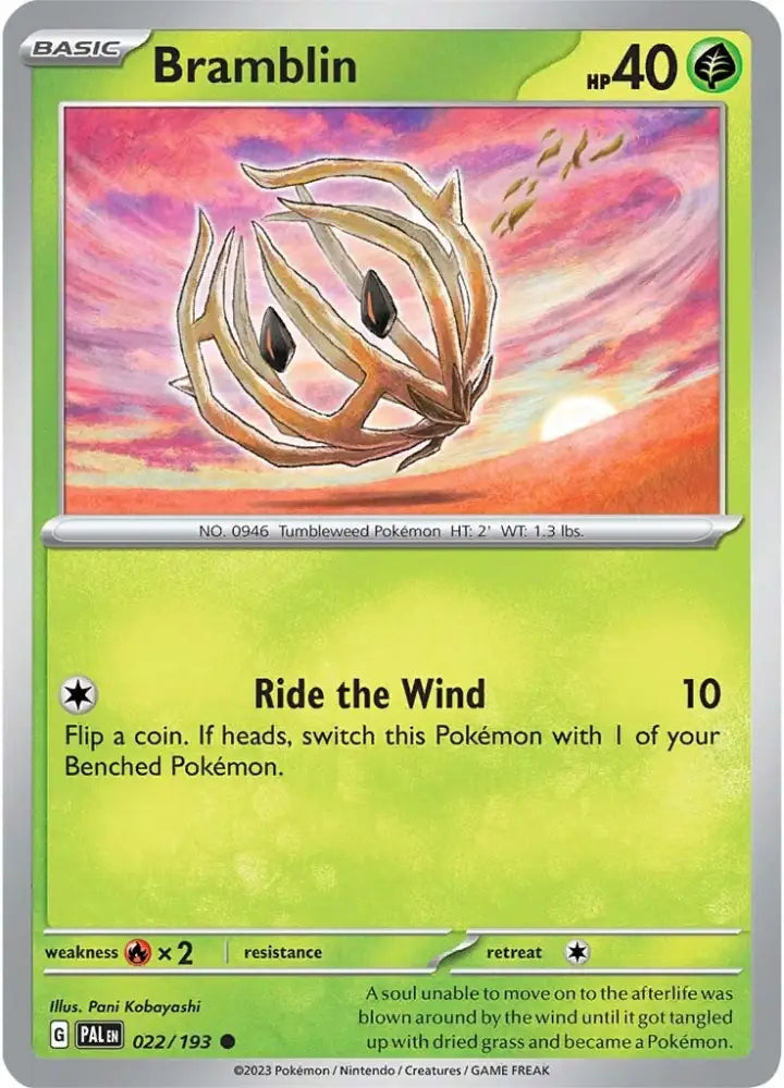 Bramblin (022/193) [Scarlet & Violet: Paldea Evolved] - Pokemon Single