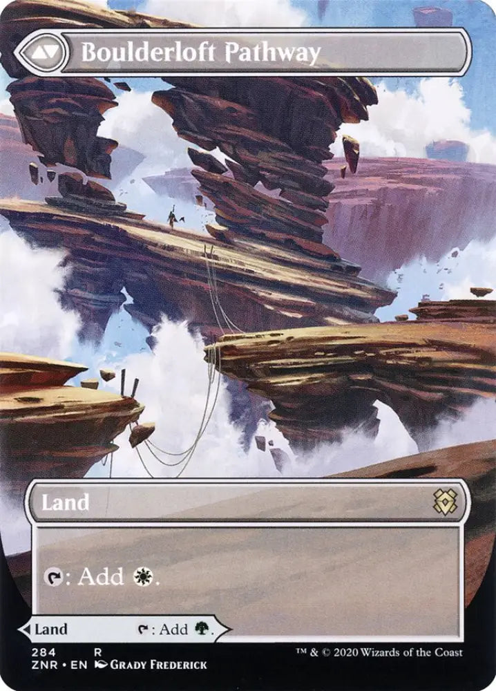Branchloft Pathway // Boulderloft Pathway (Borderless Alternate Art) [Zendikar Rising] - MTG Single
