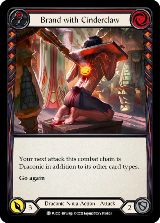Brand with Cinderclaw (Red) [Uprising] (Fai Blitz Deck) - Flesh And Blood Single