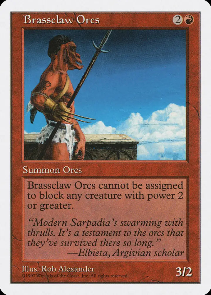 Brassclaw Orcs [Fifth Edition] - MTG Single