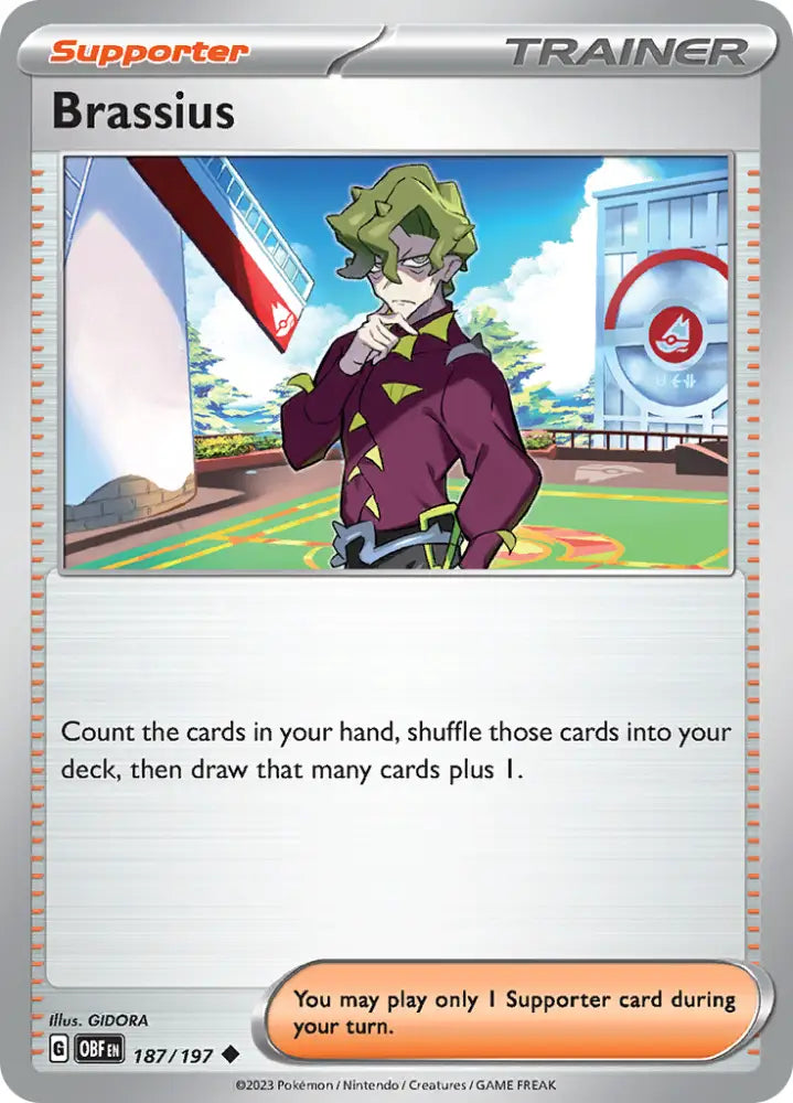 Brassius (187/197) [Scarlet & Violet: Obsidian Flames] - Pokemon Single