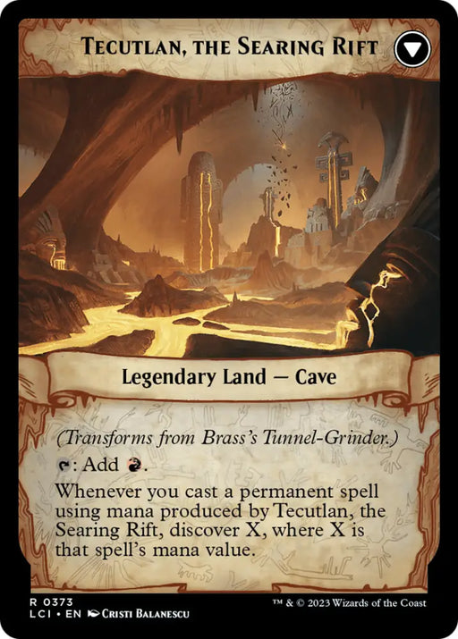 Brass’s Tunnel-Grinder // Tecutlan The Searing Rift (Extended Art) [The Lost Caverns of Ixalan] - MTG Single