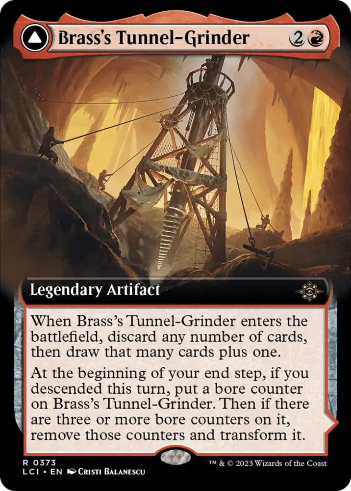 Brass’s Tunnel-Grinder // Tecutlan The Searing Rift (Extended Art) [The Lost Caverns of Ixalan] - MTG Single